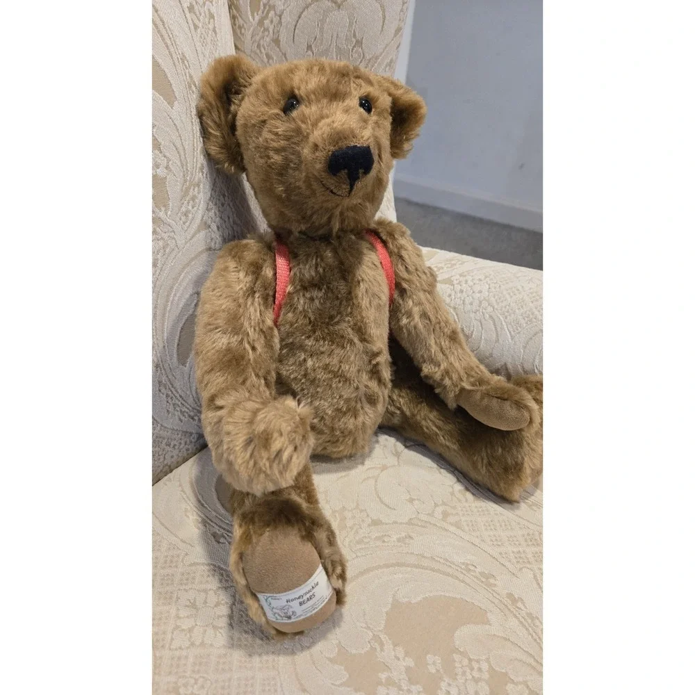 Abbey Honeysuckle Bear Briar 1/10 Signed Jointed Growler England Rare Mohair Vtg